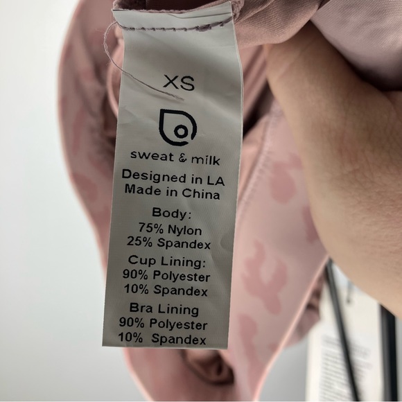 NWT SWEAT & MILK Chloé 3 Running Nursing Sports Bra Pink Panther XS - Picture 5 of 5